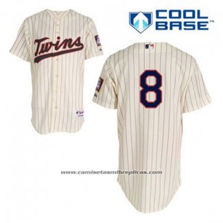 Camiseta Beisbol Hombre Minnesota Twins Kurt Suzuki 8 Crema Alterno Cool Base