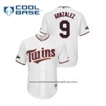 Camiseta Beisbol Hombre Minnesota Twins Marwin Gonzalez 2019 Postemporada Cool Base Blanco