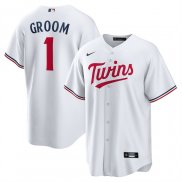 Camiseta Beisbol Hombre Minnesota Twins NO 1 Groom Primera Replica Blanco