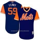 Camiseta Beisbol Hombre New York Mets 2017 Little League World Series Fernando Salas Azul