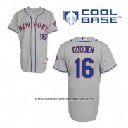 Camiseta Beisbol Hombre New York Mets Dwight Gooden 16 Gris Cool Base