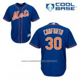 Camiseta Beisbol Hombre New York Mets Michael Conforto 30 Azul Alterno Primera Cool Base