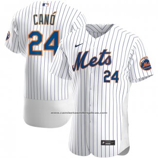 Camiseta Beisbol Hombre New York Mets Robinson Cano Primera Autentico Blanco