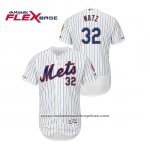 Camiseta Beisbol Hombre New York Mets Steven Matz 150th Aniversario Patch Autentico Flex Base Blanco