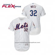Camiseta Beisbol Hombre New York Mets Steven Matz 150th Aniversario Patch Autentico Flex Base Blanco