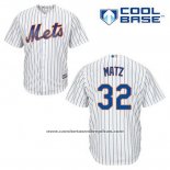 Camiseta Beisbol Hombre New York Mets Steven Matz 32 Blanco Primera Cool Base