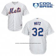 Camiseta Beisbol Hombre New York Mets Steven Matz 32 Blanco Primera Cool Base