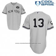 Camiseta Beisbol Hombre New York Yankees Alex Rodriguez 13 Gris Gms The Boss Cool Base