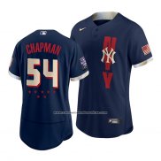 Camiseta Beisbol Hombre New York Yankees Aroldis Chapman 2021 All Star Autentico Azul