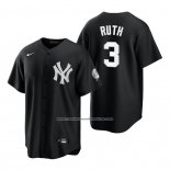 Camiseta Beisbol Hombre New York Yankees Babe Ruth Replica 2021 Negro
