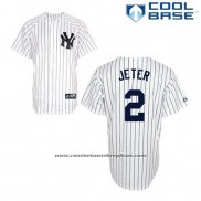 Camiseta Beisbol Hombre New York Yankees Derek Jeter 2 Blanco Cool Base
