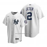 Camiseta Beisbol Hombre New York Yankees Derek Jeter Replica 2020 Blanco