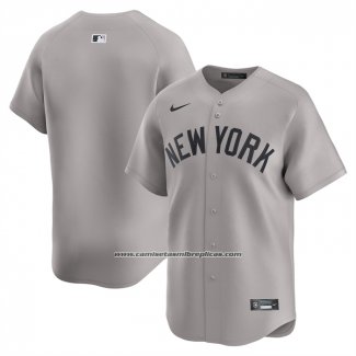 Camiseta Beisbol Hombre New York Yankees Road Limited Gris