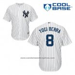 Camiseta Beisbol Hombre New York Yankees Yogi Berra 8 Blanco Primera Cool Base