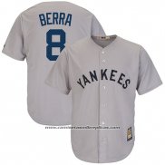 Camiseta Beisbol Hombre New York Yankees Yogi Berra Gris Cooperstown Collection