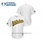 Camiseta Beisbol Hombre Oakland Athletics 2019 Postemporada Cool Base Blanco