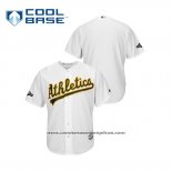 Camiseta Beisbol Hombre Oakland Athletics 2019 Postemporada Cool Base Blanco