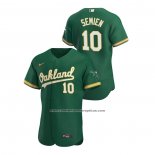 Camiseta Beisbol Hombre Oakland Athletics Marcus Semien Autentico 2020 Alterno Verde