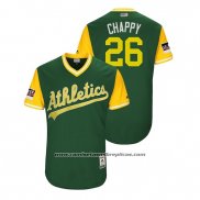 Camiseta Beisbol Hombre Oakland Athletics Matt Chapman 2018 LLWS Players Weekend Chappy Green