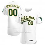 Camiseta Beisbol Hombre Oakland Athletics Primera Pick-A-Player Retired Roster Autentico Blanco