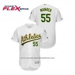 Camiseta Beisbol Hombre Oakland Athletics Sean Manaea 150th Aniversario Patch Autentico Flex Base Blanco