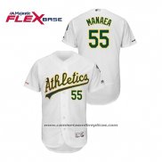 Camiseta Beisbol Hombre Oakland Athletics Sean Manaea 150th Aniversario Patch Autentico Flex Base Blanco