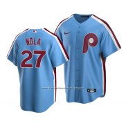 Camiseta Beisbol Hombre Philadelphia Phillies Aaron Nola Cooperstown Collection Road Azul