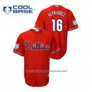 Camiseta Beisbol Hombre Philadelphia Phillies Cesar Hernandez 2019 Entrenamiento de Primavera Cool Base Rojo