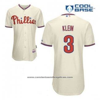 Camiseta Beisbol Hombre Philadelphia Phillies Chuck Klein 3 Crema Alterno Cool Base