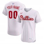 Camiseta Beisbol Hombre Philadelphia Phillies Elite Personalizada Blanco