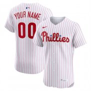 Camiseta Beisbol Hombre Philadelphia Phillies Elite Personalizada Blanco