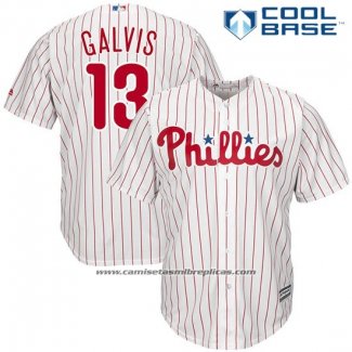 Camiseta Beisbol Hombre Philadelphia Phillies Frojody Galvis Blanco Cool Base