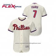 Camiseta Beisbol Hombre Philadelphia Phillies Maikel Franco Flex Base Crema