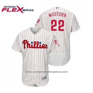 Camiseta Beisbol Hombre Phillies Andrew Mccutchen Flex Base Autentico Collezione Primera Blanco