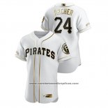 Camiseta Beisbol Hombre Pittsburgh Pirates Chris Archer Golden Edition Autentico Blanco