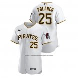 Camiseta Beisbol Hombre Pittsburgh Pirates Gregory Polanco Authentic Blanco