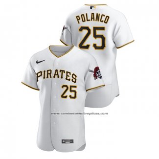 Camiseta Beisbol Hombre Pittsburgh Pirates Gregory Polanco Authentic Blanco