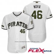 Camiseta Beisbol Hombre Pittsburgh Pirates Ivan Nova Blanco 2018 Primera Alterno Flex Base