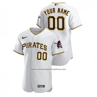 Camiseta Beisbol Hombre Pittsburgh Pirates Personalizada Authentic Blanco