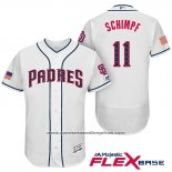 Camiseta Beisbol Hombre San Diego Padres 2017 Estrellas y Rayas Ryan Schimpf Blanco Flex Base