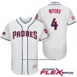 Camiseta Beisbol Hombre San Diego Padres 2017 Estrellas y Rayas Wil Myers Blanco Flex Base