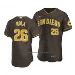 Camiseta Beisbol Hombre San Diego Padres Austin Nola Autentico Road Marron