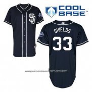 Camiseta Beisbol Hombre San Diego Padres James Shields 33 Azul Alterno Cool Base