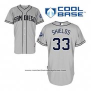 Camiseta Beisbol Hombre San Diego Padres James Shields 33 Gris Cool Base