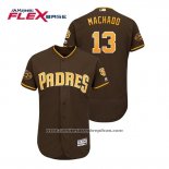 Camiseta Beisbol Hombre San Diego Padres Manny Machado Flex Base 50th Aniversario Alterno Marron
