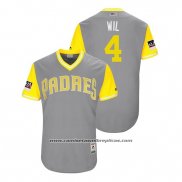 Camiseta Beisbol Hombre San Diego Padres Wil Myers 2018 LLWS Players Weekend Wil Gris