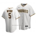 Camiseta Beisbol Hombre San Diego Padres Wil Myers 5 Replica Primera Marron Blanco