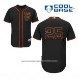 Camiseta Beisbol Hombre San Francisco Giants Barry Bonds 25 Negro Alterno Cool Base