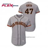 Camiseta Beisbol Hombre San Francisco Giants Johnny Cueto Autentico Flex Base Gris2