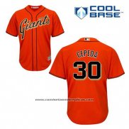 Camiseta Beisbol Hombre San Francisco Giants Orlando Cepeda 30 Naranja Alterno Cool Base